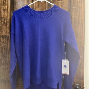 Cyrus Royal Blue Women's Crew Neck Sweater